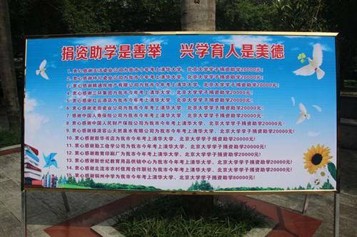 2015年8月14日，仲禮瓷業(yè)公司贊助北流市4名考上清華、北大學(xué)子2萬(wàn)元