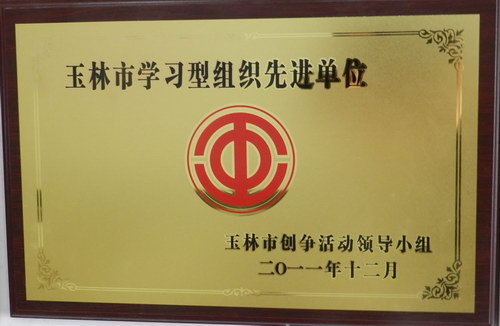 玉林時(shí)學(xué)習(xí)型組織先進(jìn)單位
