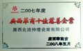 2007年度廣西華商十佳慈善企業(yè)