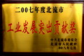 2007年度北流市工業(yè)發(fā)展突出貢獻(xiàn)獎(jiǎng)
